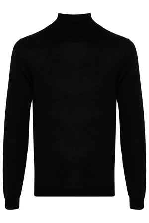 Maglione pesante lana merino nero ROBERTO COLLINA | RA01003NERO